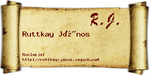 Ruttkay János névjegykártya